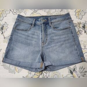 Old Navy Blue Jean Shorts High-Waisted Cuffed